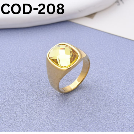 JP Italian Bio Golden Stone Rings -208
